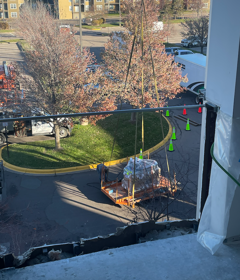 Large Clinic Machine coming through the window